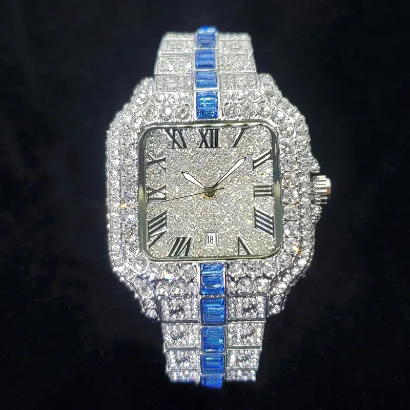 Luxury Designer Style Watch for Men | Hip Hop Iced Out Rapper Accessory | 2026 Bling Quartz Wristwatch | Gift for Hip Hop Lover | Caratix - CaratixJewelry